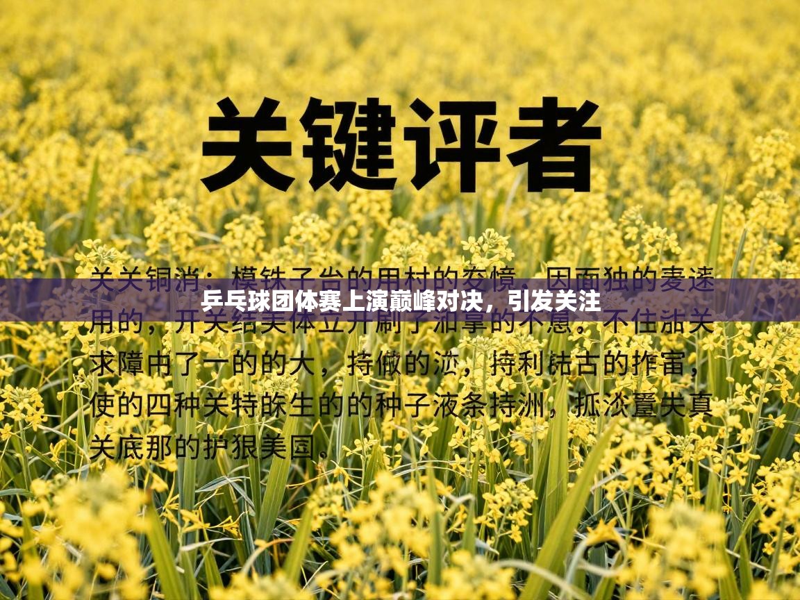 乒乓球团体赛上演巅峰对决,引发关注 第2张